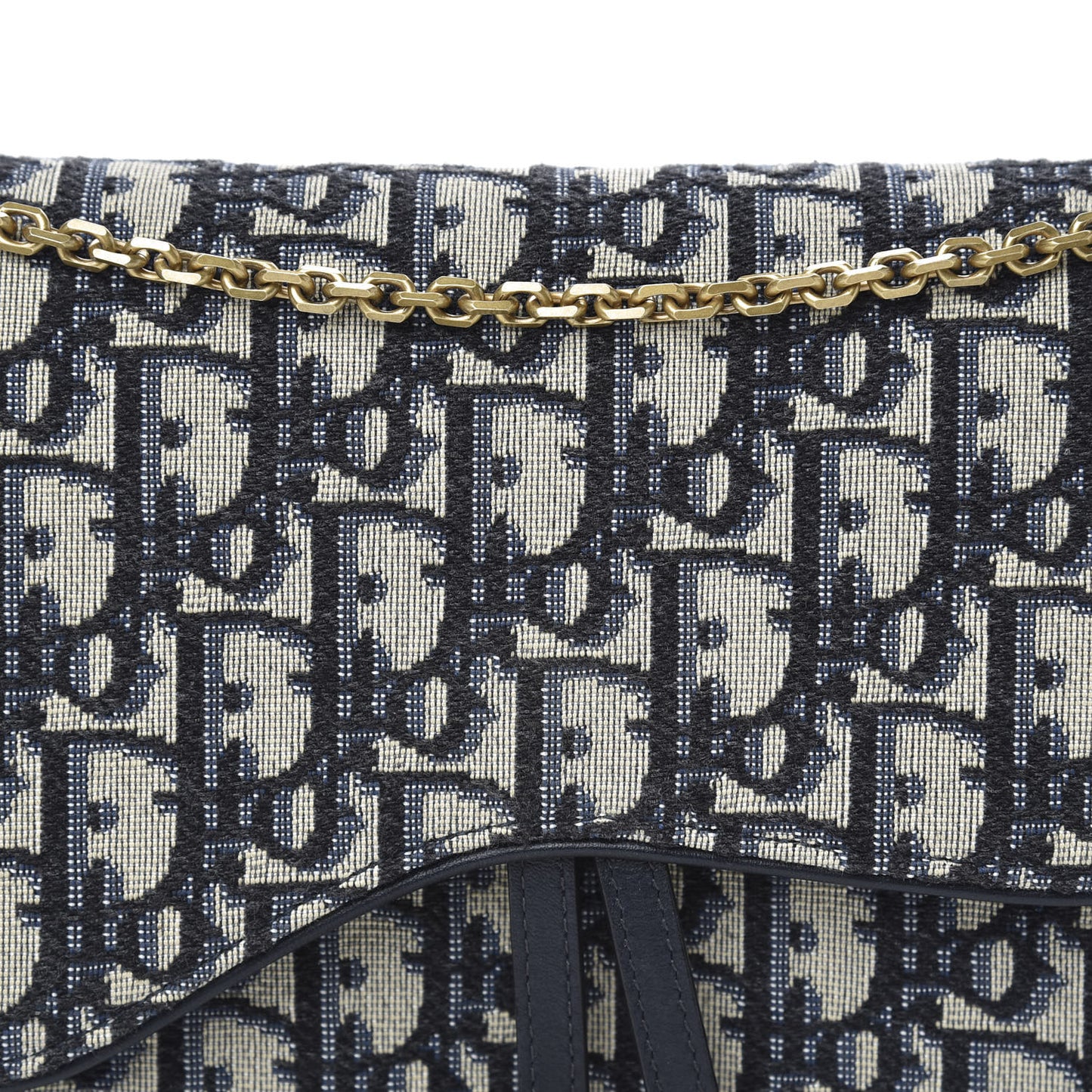 Oblique Saddle Chain Pouch Blue