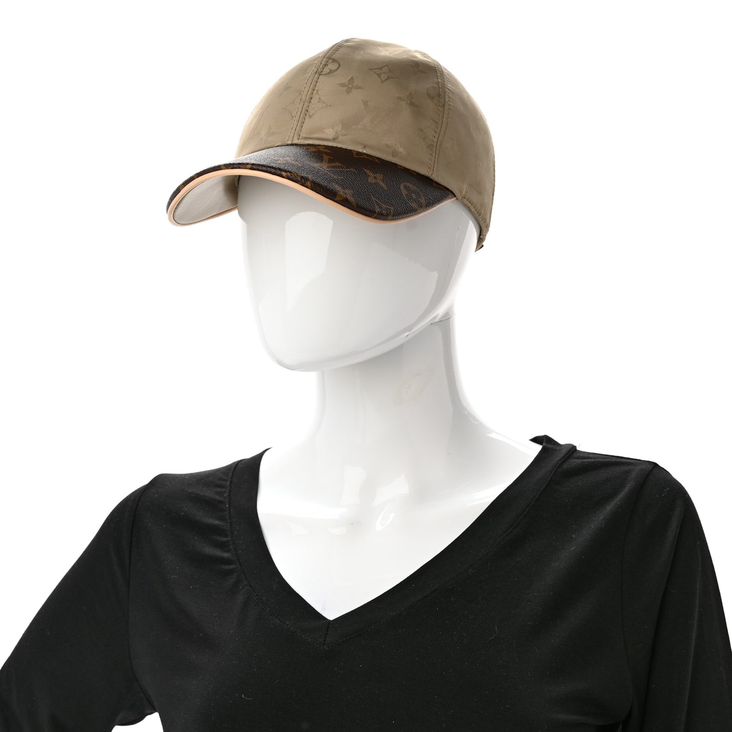 Monogram Polyester Silk LV Get Ready Cap M Beige