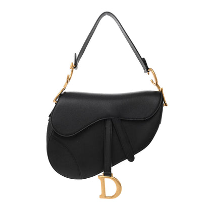 Christian Dior Grained Calfskin Saddle Bag Black 1 of 9