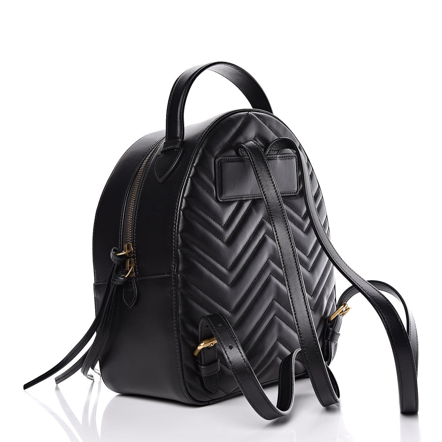Calfskin Matelasse GG Marmont Backpack Black