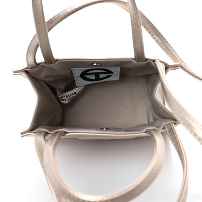 Telfar Metallic Vegan Leather Small Shopping Bag Gold 5 of 11
