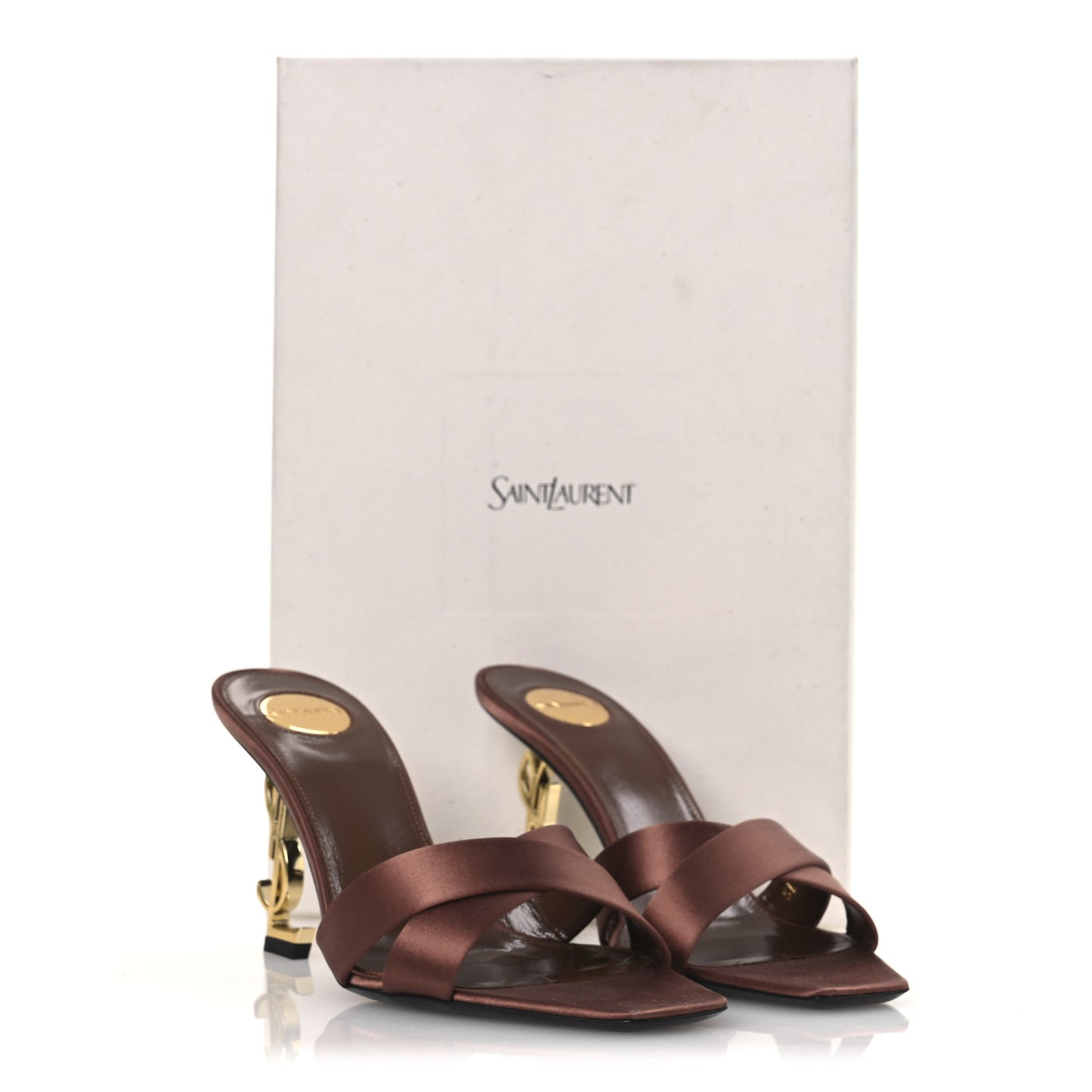 Crepe Satin Crystal Opyum Mules Manioc 36 Manoic Brown