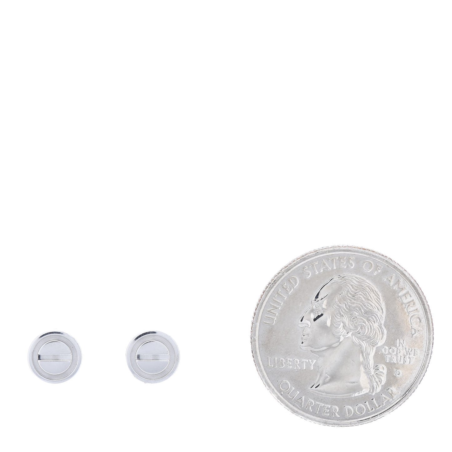 18K White Gold LOVE Earrings