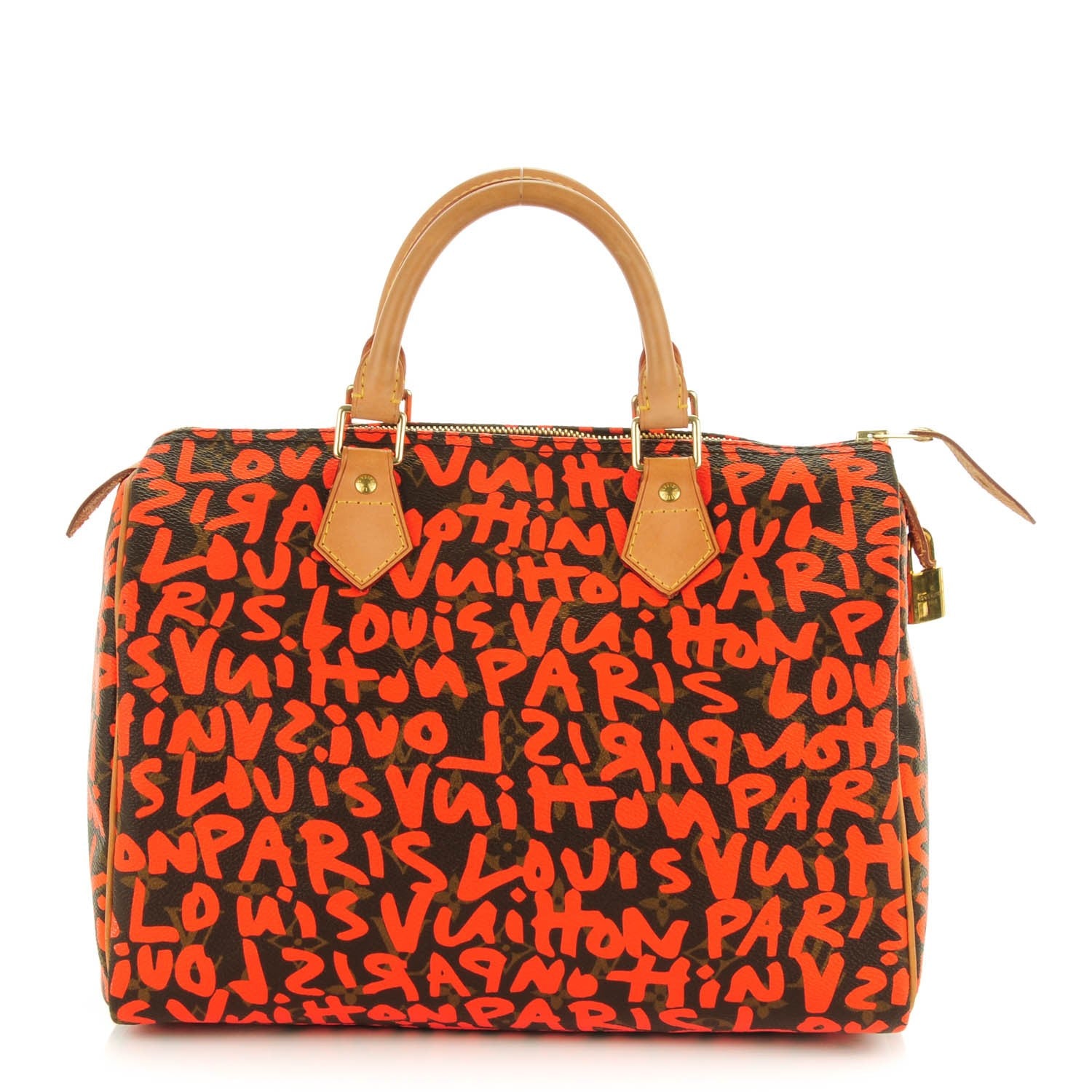 Louis Vuitton Monogram Graffiti Speedy 30 Orange 1 of 7