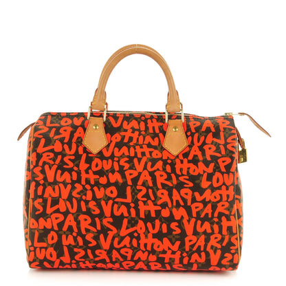 Louis Vuitton Monogram Graffiti Speedy 30 Orange 1 of 7
