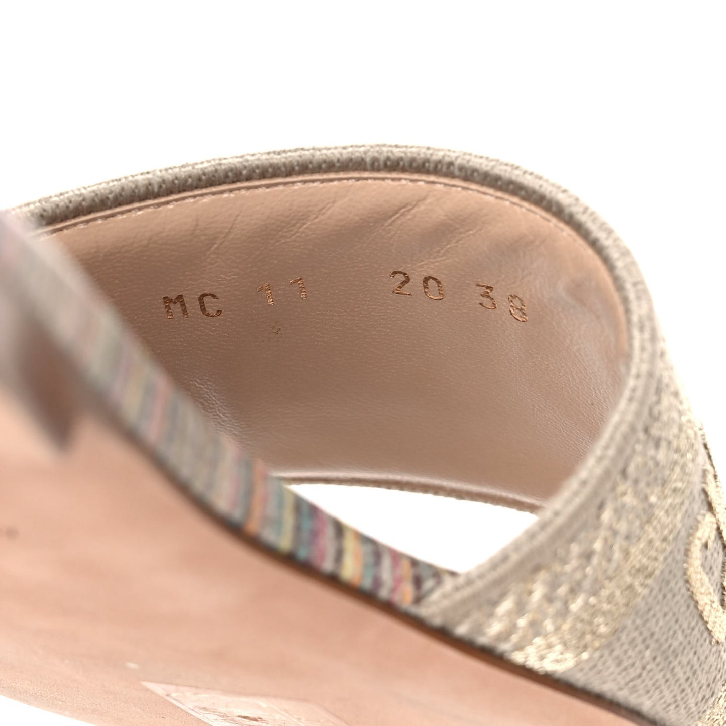 Lurex Romance Embroidered Dway Mules Slide Sandals 38 Metal Multicolor