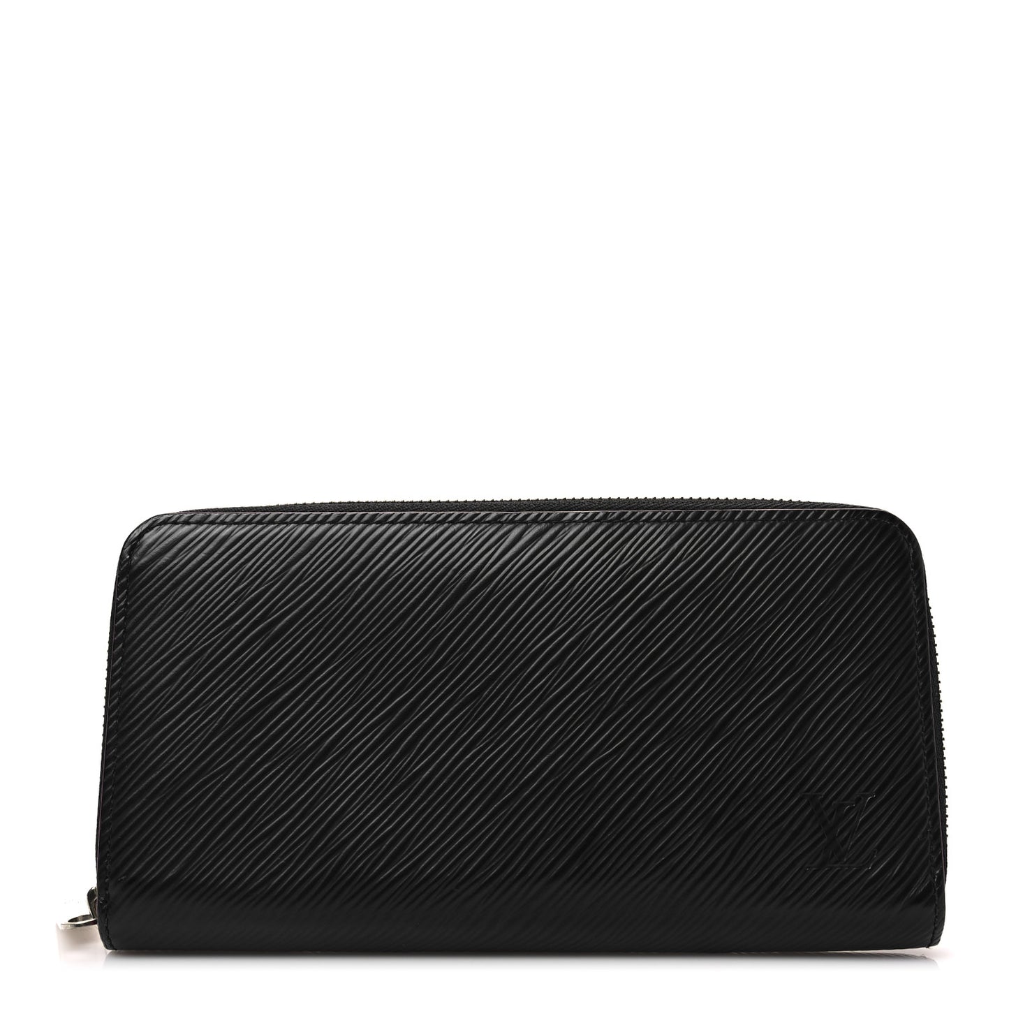 Epi Zippy Wallet Black Hot Pink