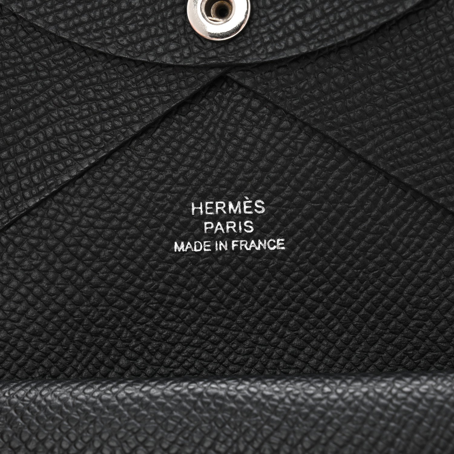 Hermes Epsom Calvi Duo Card Case Black 6 of 8
