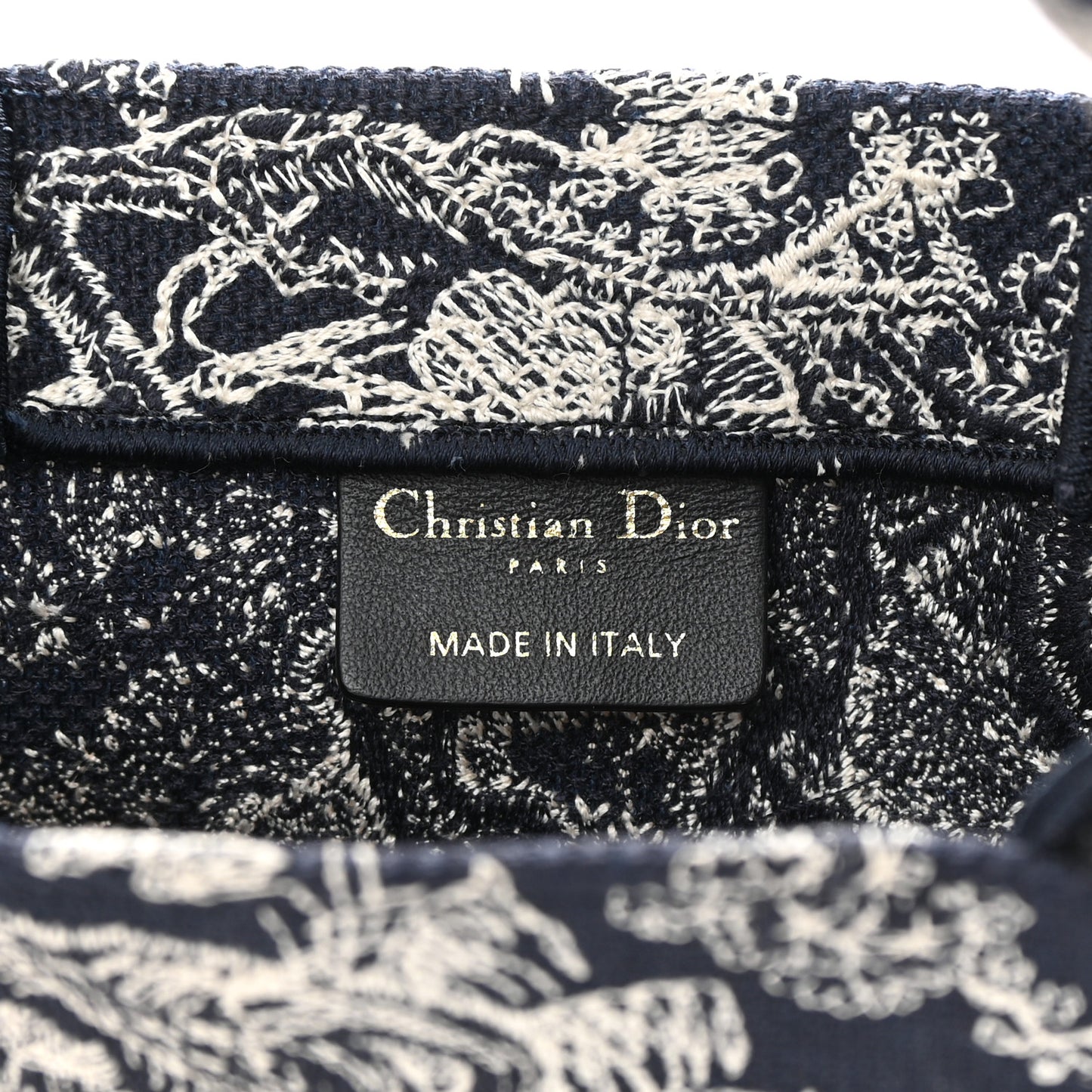 Canvas Embroidered Small Dioriviera Toile De Jouy Book Tote Blue