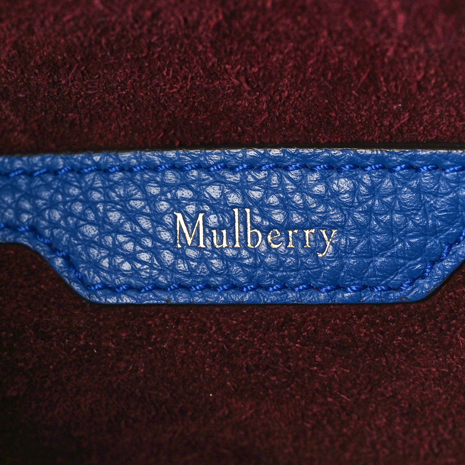 Mulberry Classic Grain Small Bayswater Zip Tote Porcelain Blue 6 of 9