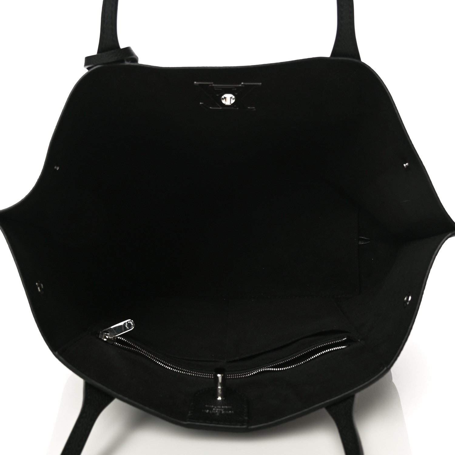 Louis Vuitton Calfskin Lockme Go Tote Black 5 of 12