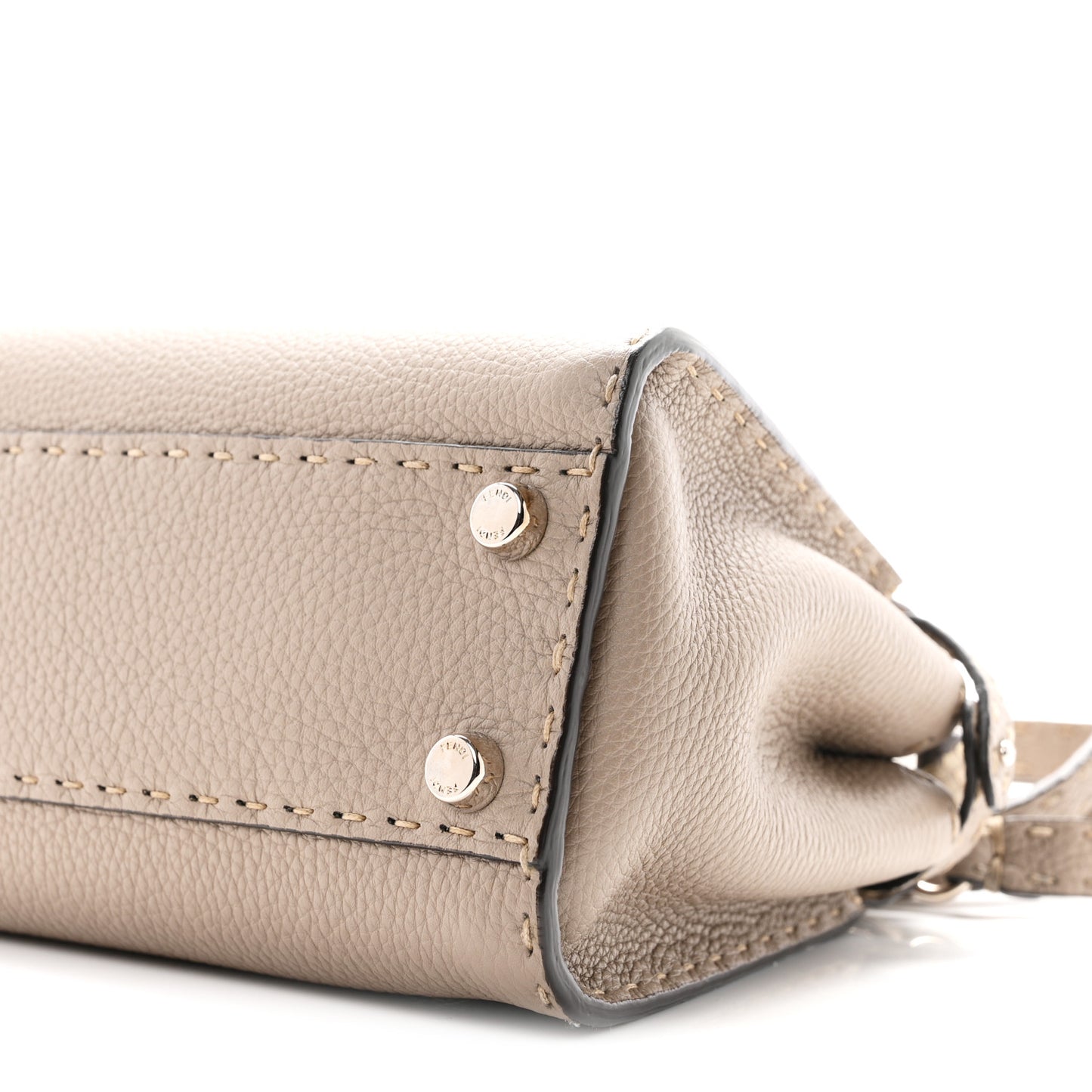 Cuoio Romano Snakeskin Selleria Mini Peekaboo Iconic Satchel Corda White