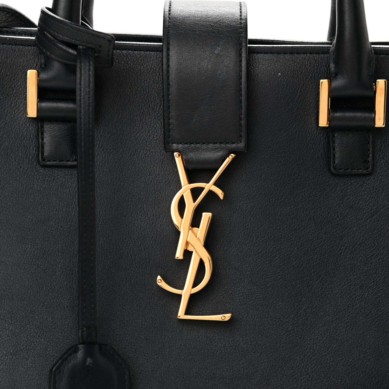 Saint Laurent Smooth Calfskin Small Monogram Cabas Black 7 of 10
