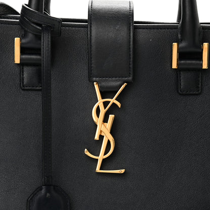 Saint Laurent Smooth Calfskin Small Monogram Cabas Black 7 of 10