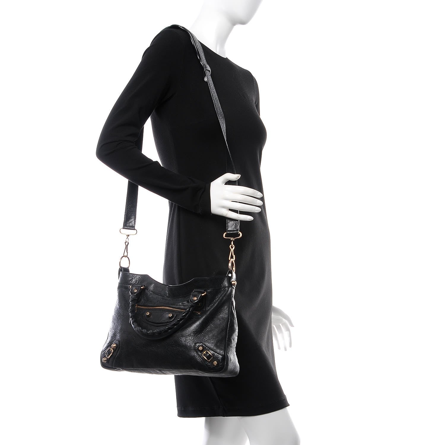 Balenciaga Agneau Giant 12 Rose Gold Hardware Town Black 2 of 9