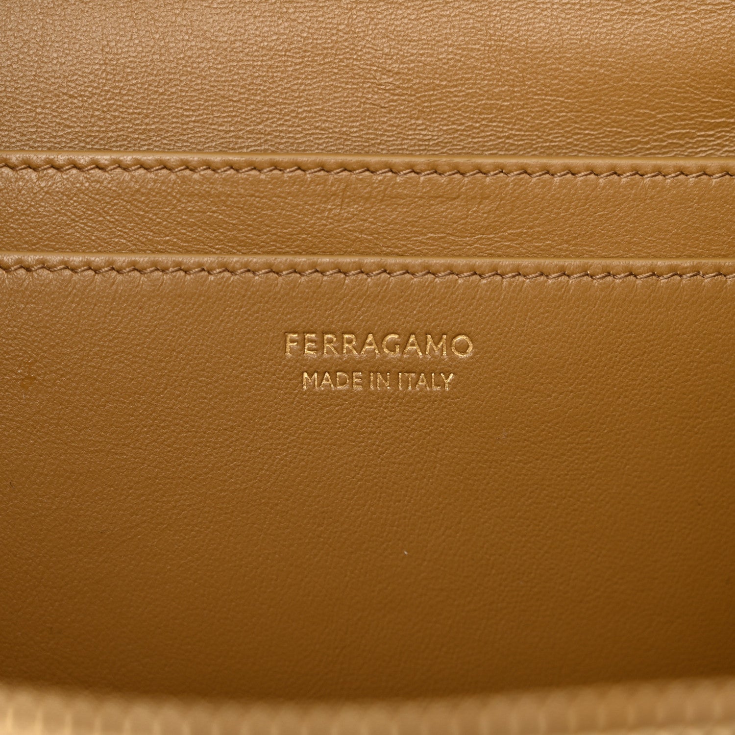 Salvatore Ferragamo Calfskin Medium Hug Bag Stone Burnt Orcher 6 of 10