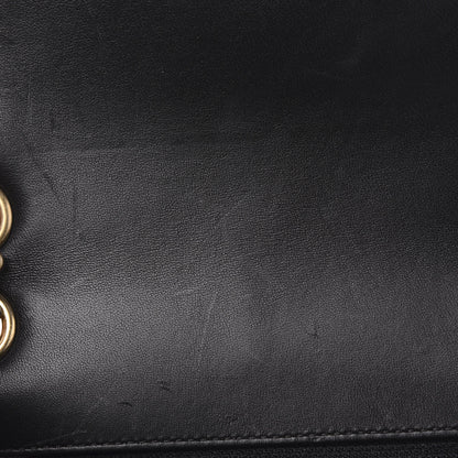 Chanel Calfskin Crocodile Embossed Graffiti 2.55 Mini Cocodile Reissue Flap Black Pink 9 of 12