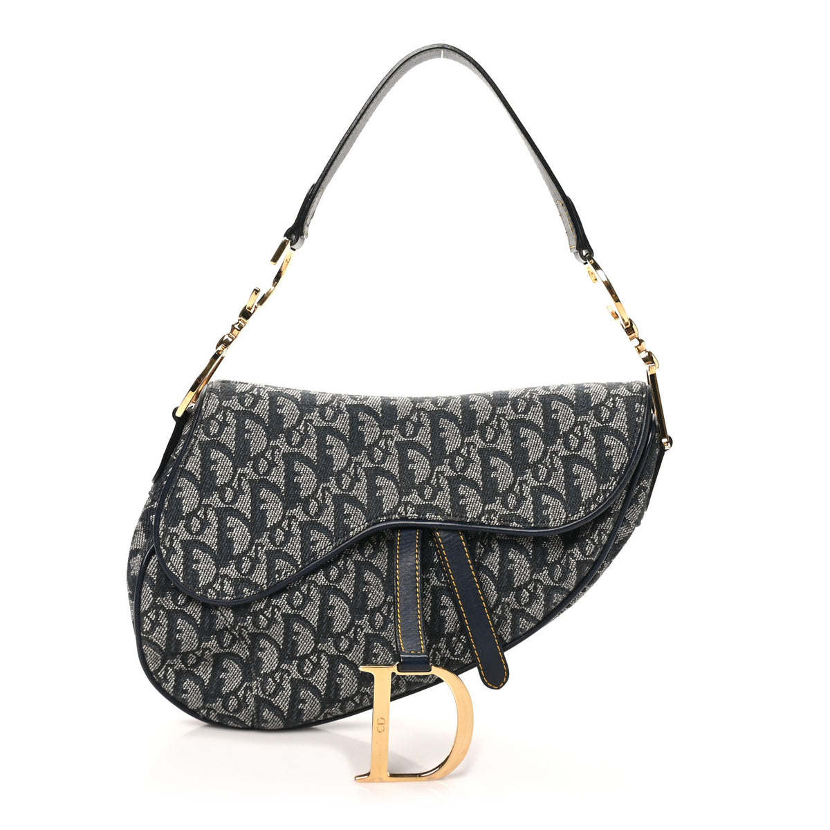 Christian Dior Monogram Saddle Bag Blue 1 of 10