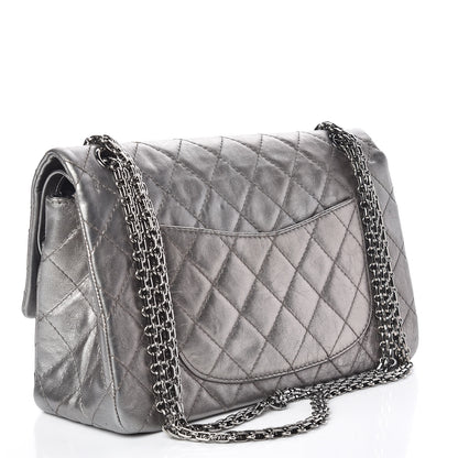 Chanel Metallic Aged Calfskin Quilted 2.55 Reissue 226 Flap Silver 3 of 16