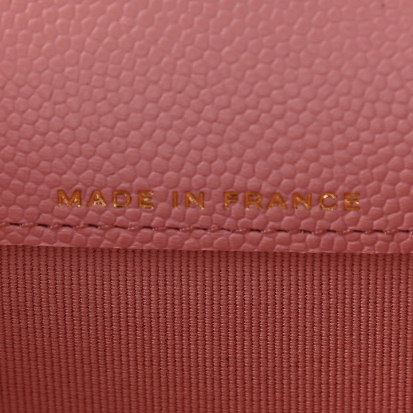 Caviar Quilted Flap Card Holder Wallet Light Pink