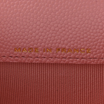 Chanel Caviar Quilted Flap Card Holder Wallet Light Pink 6 of 8