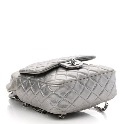 Chanel Metallic Lambskin Quilted Small In Seoul Backpack Dark Silver 4 of 11