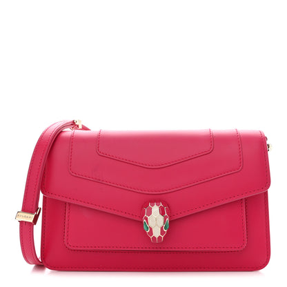 Bulgari Calfskin Serpenti Forever East West Shoulder Bag Pink 1 of 16