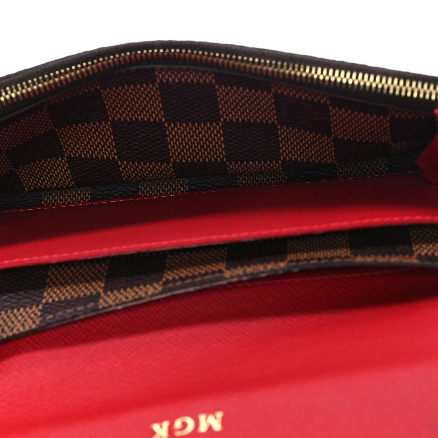 Louis Vuitton Damier Ebene Emilie Wallet Red 5 of 11