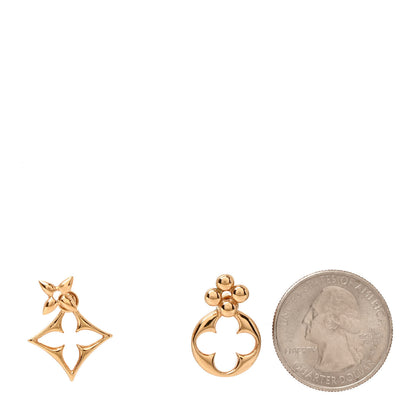Louis Vuitton Metal LV Flowergram Earrings Gold 2 of 5