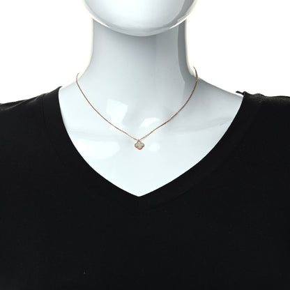 Van Cleef & Arpels 18K Yellow Gold Mother of Pearl Sweet Alhambra Pendant Necklace 2 of 9