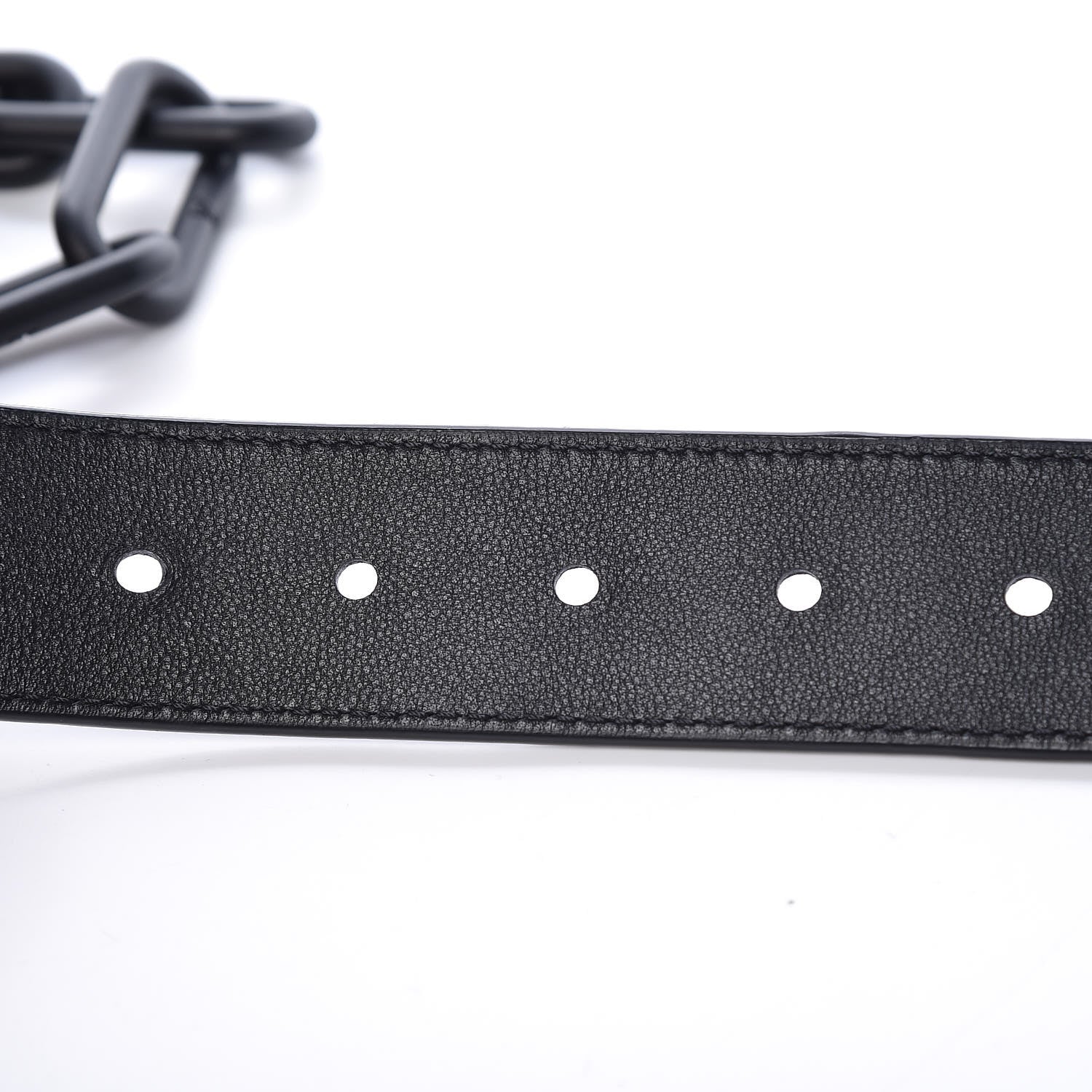 Louis Vuitton Taurillon Monogram Signature 35 MM Chain Belt 80 32 Black 10 of 14