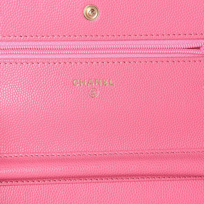 Chanel Caviar Quilted Wallet on Chain WOC Pink 6 of 11
