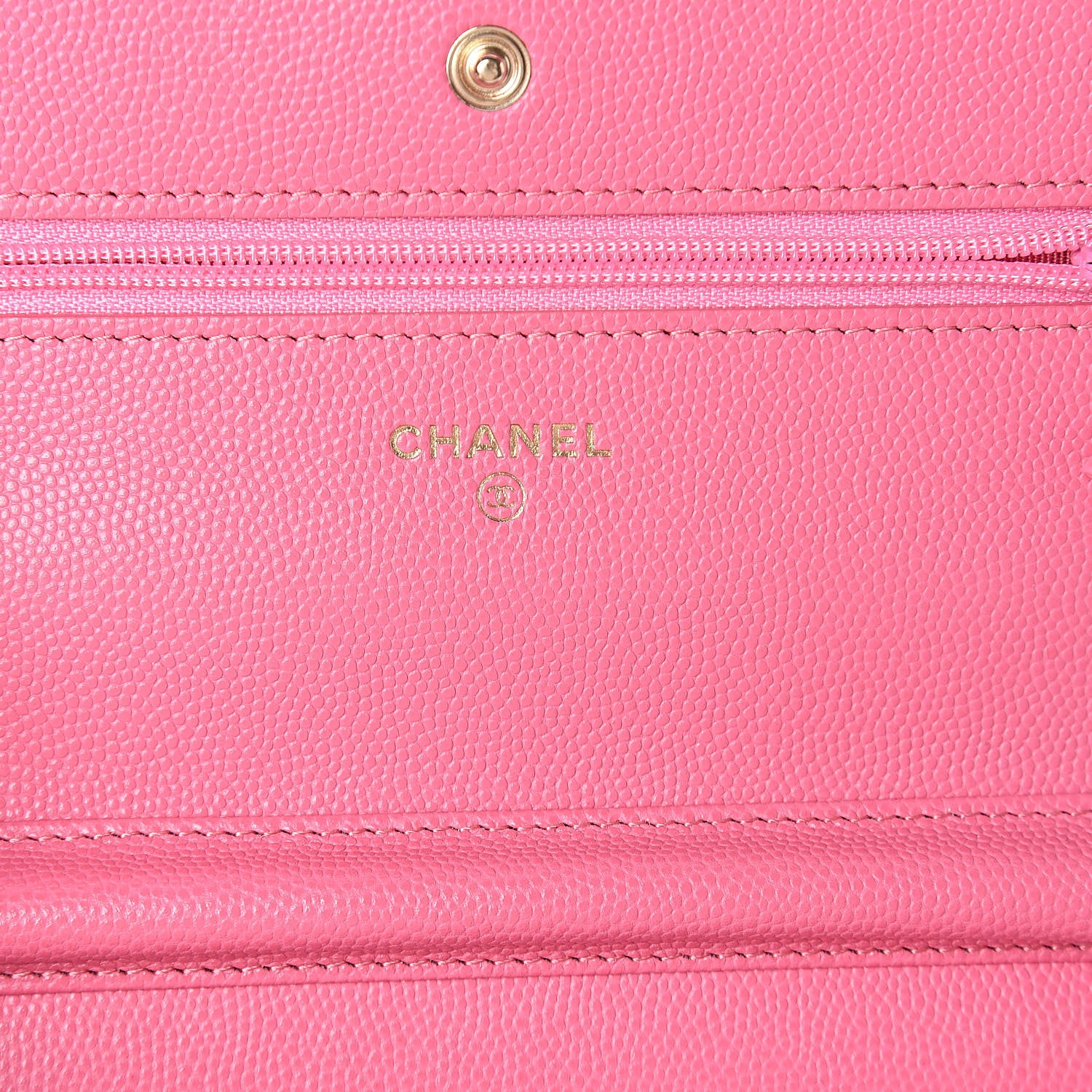 Chanel Caviar Quilted Wallet on Chain WOC Pink 6 of 11