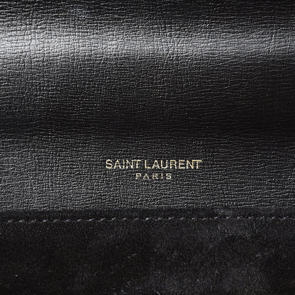 Saint Laurent Smooth Calfskin Suede Medium Bellechasse Black 6 of 7
