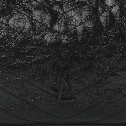 Saint Laurent Crinkled Calfskin Matelasse Monogram Medium Niki Shopper Tote Black 8 of 11