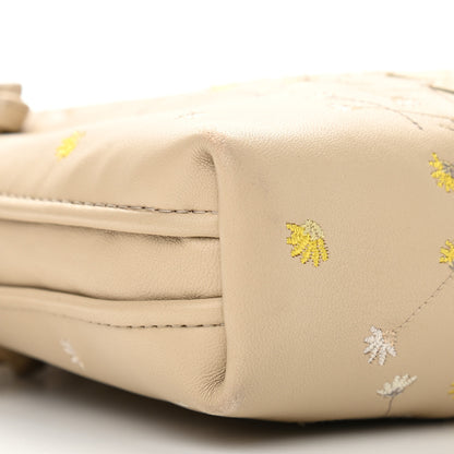 Bottega Veneta Nappa Intrecciato Floral Embroidered Pillow Crossbody Messenger Mink Multicolor 9 of 10