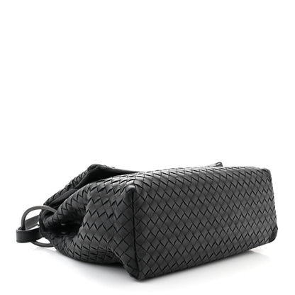 Bottega Veneta Nappa Intrecciato Flap Shoulder Bag Black 4 of 10