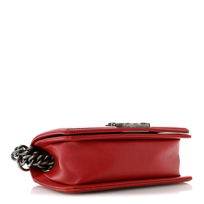 Chanel Calfskin Quilted Small Boy Flap Red 4 of 14