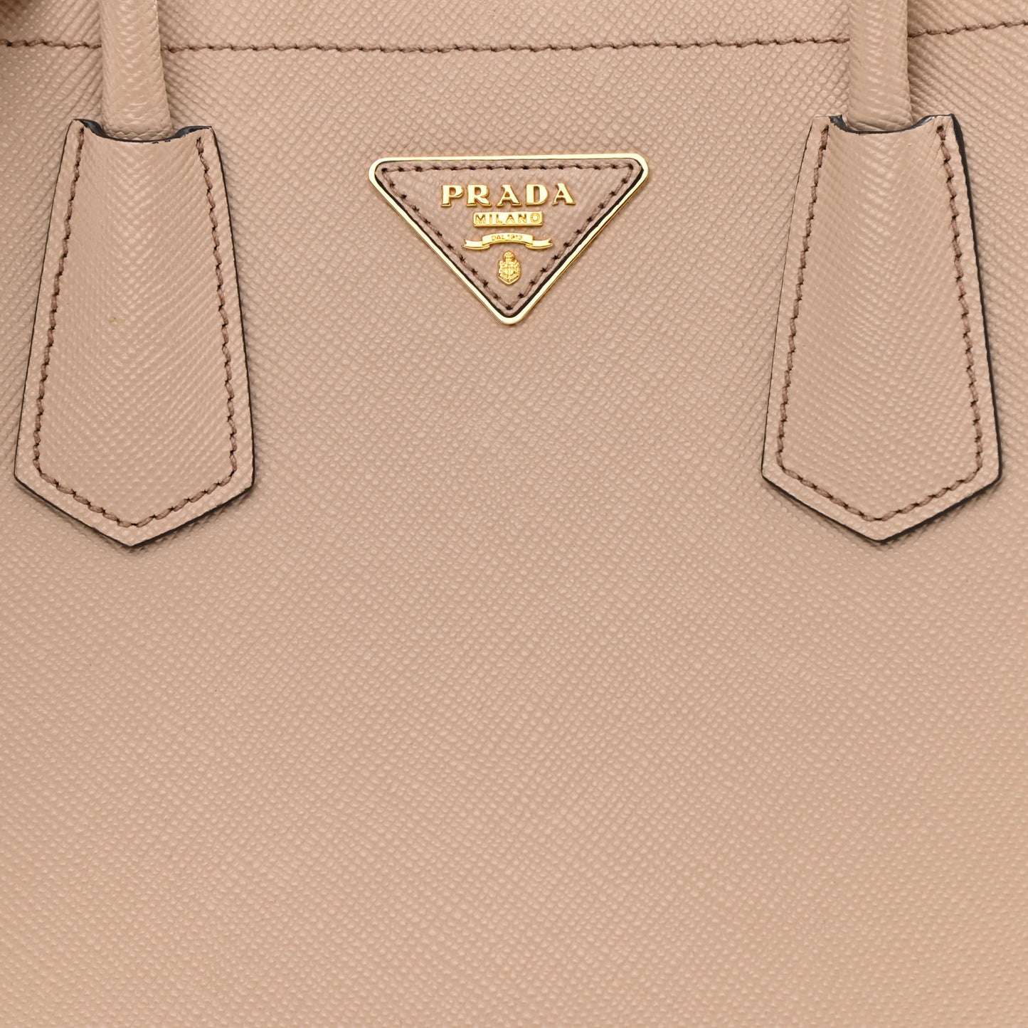 Saffiano Cuir Small Double Bag Cammeo Black