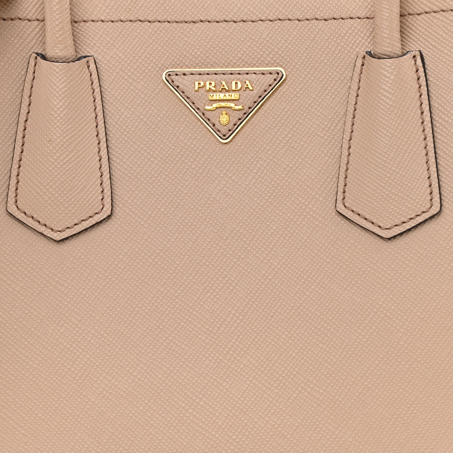 Prada Saffiano Cuir Small Double Bag Cammeo Black 12 of 13