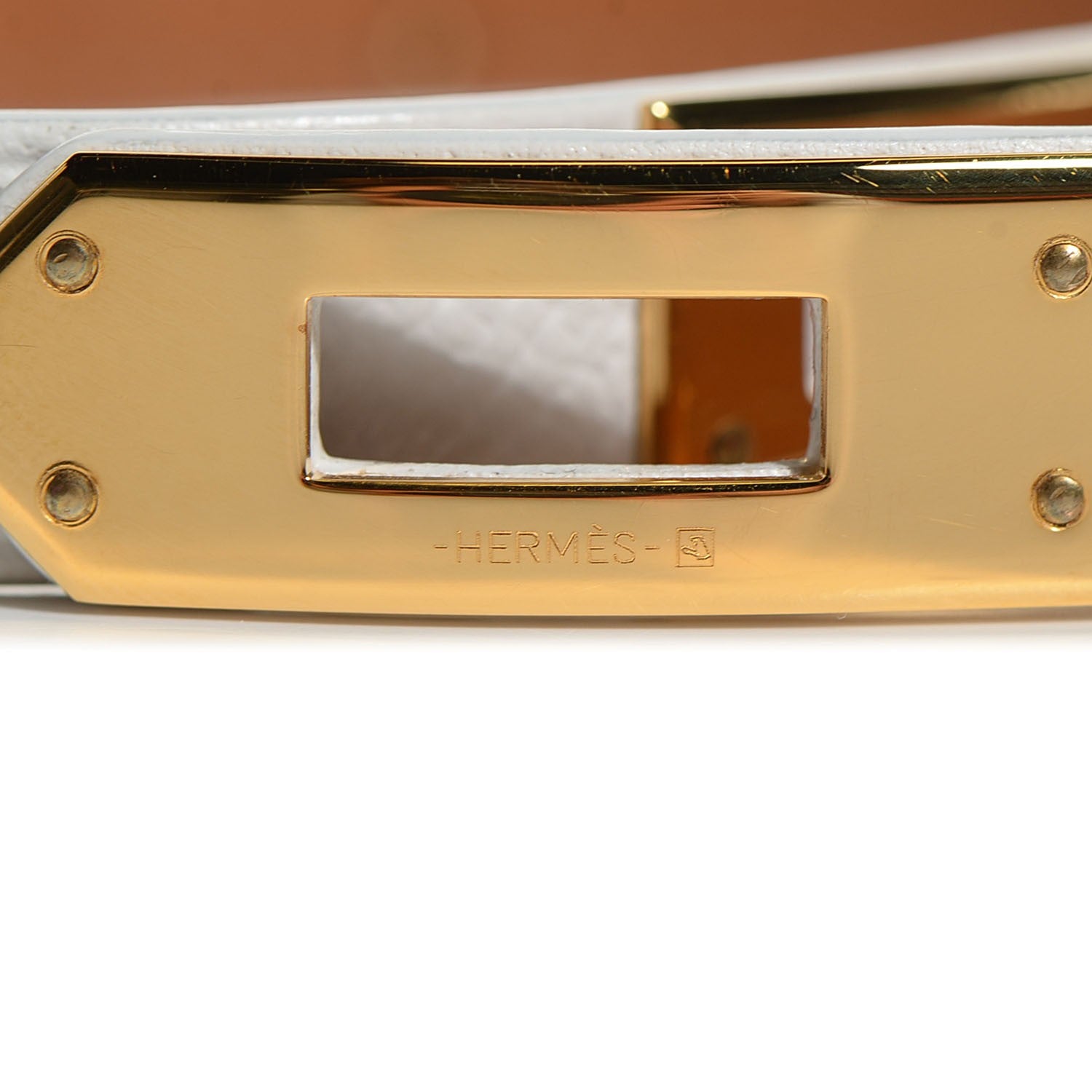 Hermes Epsom Kelly Double Tour Bracelet XS White 7 of 8