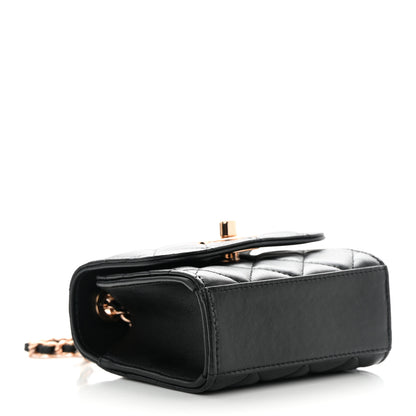 Chanel Lambskin Quilted Mini Trendy CC Clutch With Chain Black 4 of 12