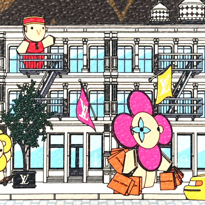 Louis Vuitton Monogram 2022 Christmas Animation New York Soho Zippy Coin Purse Yellow 7 of 11