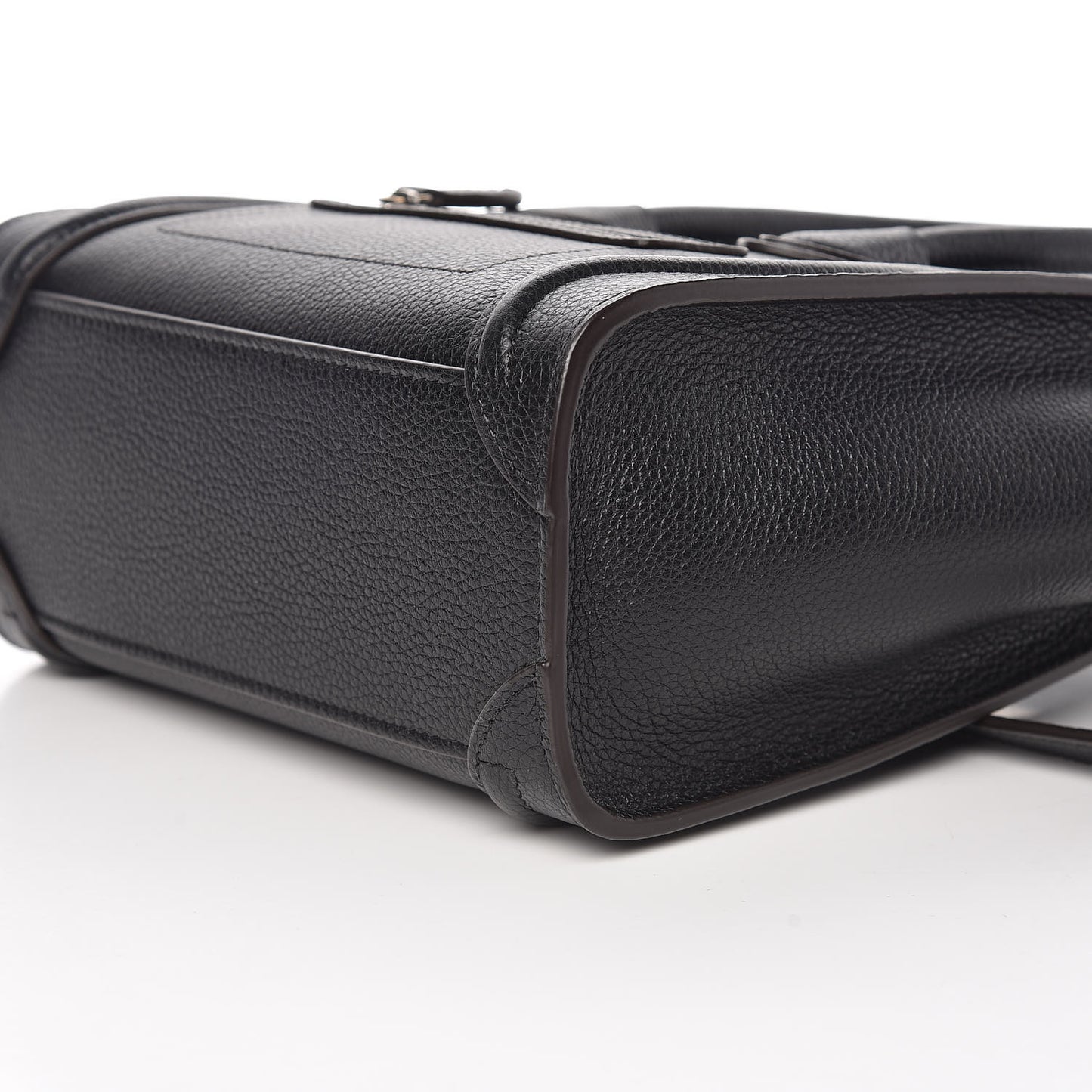 Drummed Calfskin Nano Luggage Black