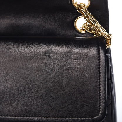 Chanel Lambskin Quilted Medium Double Flap Bijoux Chain Black 11 of 17