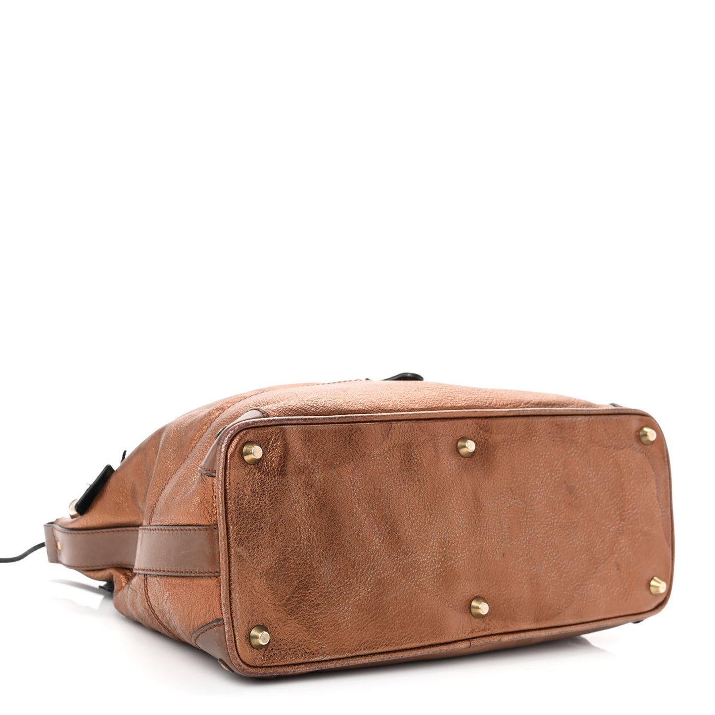 Metallic Calfskin Kerala Tote Bronze
