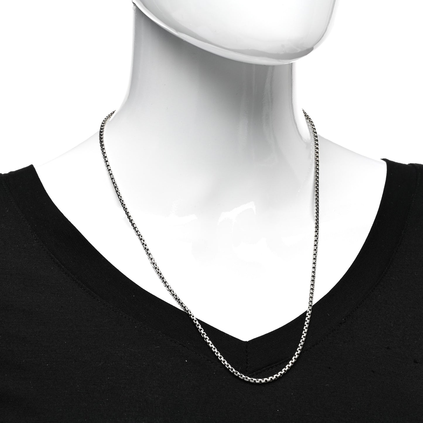 Sterling Silver 2.7mm Small Box Chain Necklace 22"