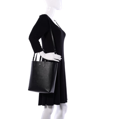 Celine Grained Calfskin Small Vertical Cabas Black 3 of 10