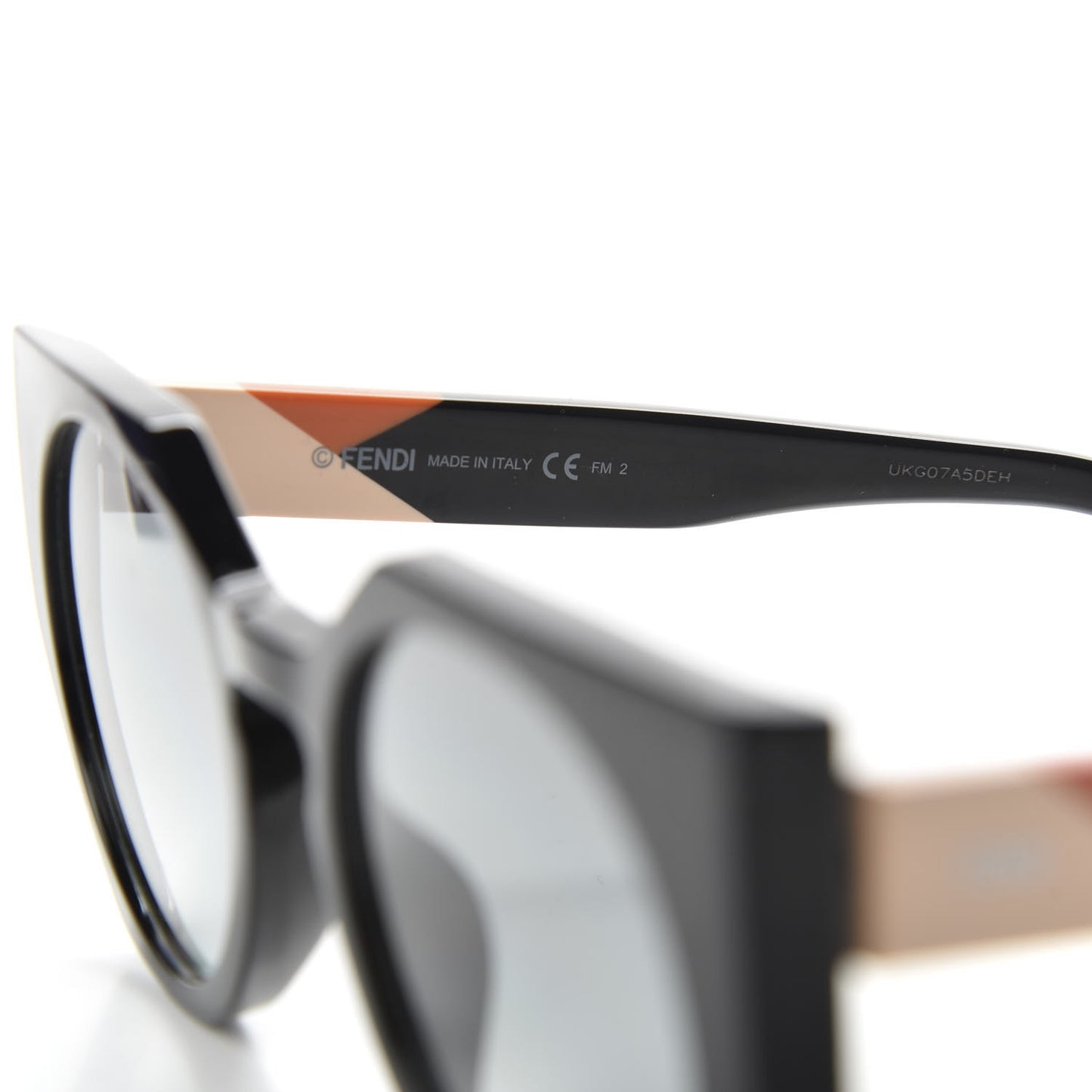 Acetate Facets Oversized Cat Eye Sunglasses FF 0151/S Black