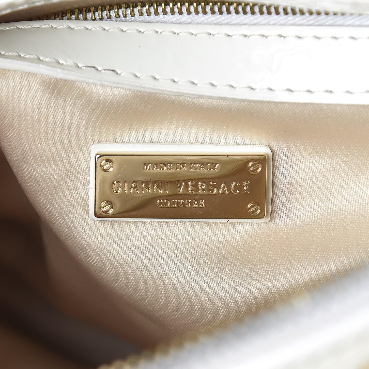 Versace Patent Couture Snap Out Of It Bag White 6 of 11